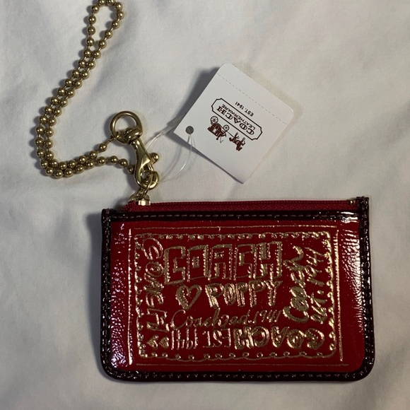 NWT - Coach Poppy Red Mini Wallet